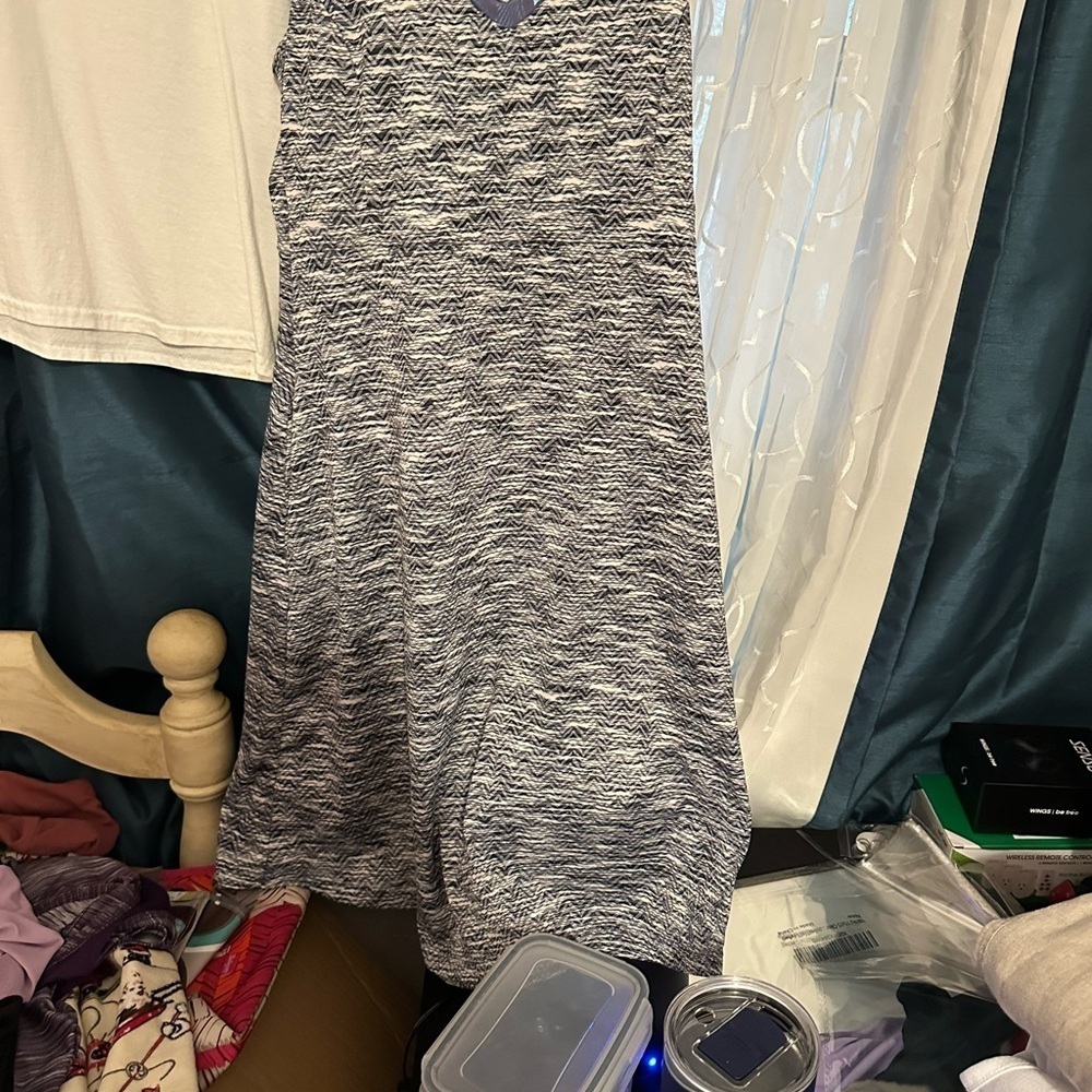 MPG Monochrome Zigzag Fabric Athletic Dress